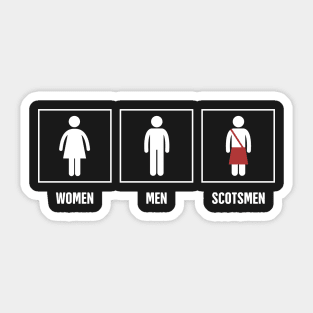 Funny Scotsmen Kilt Design Sticker